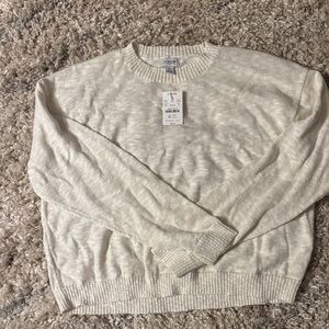 J. Crew Women's Cream Crewneck Sweater